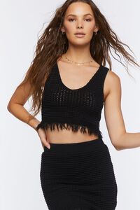 BLACK Crochet Tank Top & Skirt Set, image 5