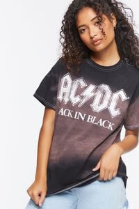 BLACK/MULTI ACDC Graphic Bleach Wash Tee, image 6