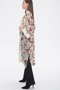 CREAM/MULTI Velvet Rose Print Kimono, image 2