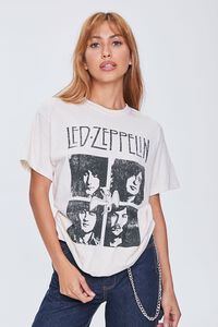 WHITE/BLACK Led-Zeppelin Graphic Tee, image 1