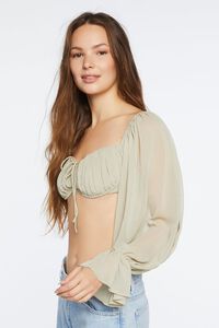 SAGE Sweetheart Lace-Back Crop Top, image 2