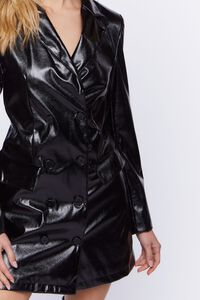 Faux Leather Blazer Mini Dress, image 5