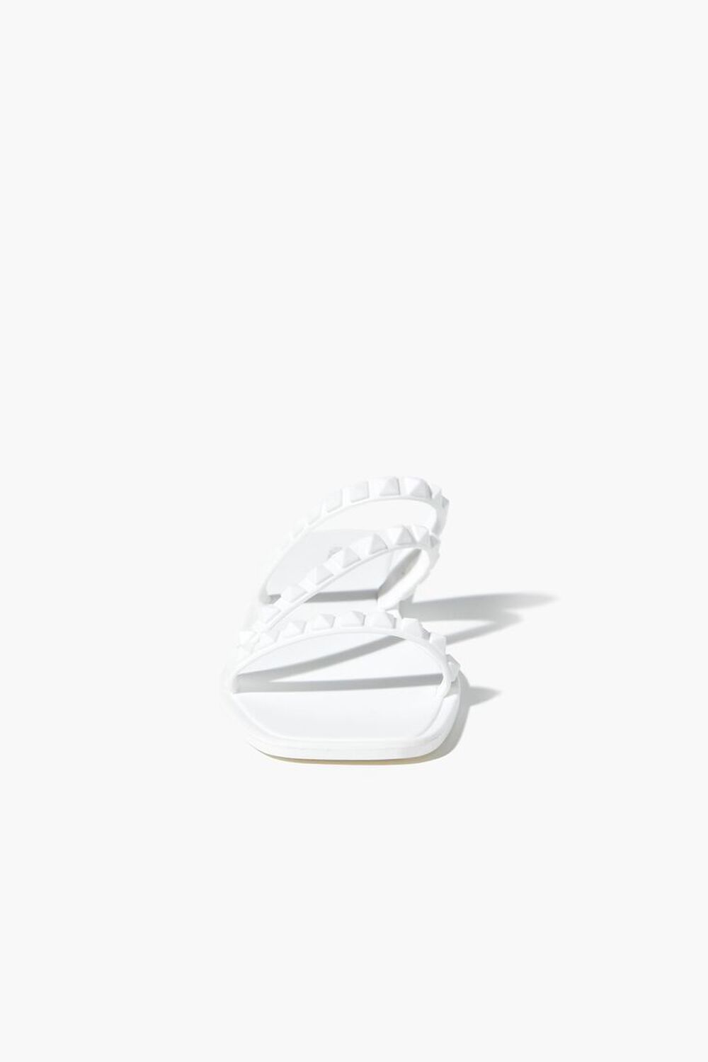 WHITE Studded Square-Toe Sandals, image 3