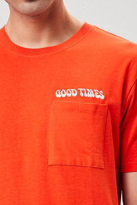 RED/WHITE Embroidered Good Time Graphic Tee, image 5