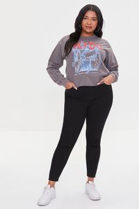 GREY/MULTI Plus Size ACDC Graphic Raw-Cut Tee, image 4