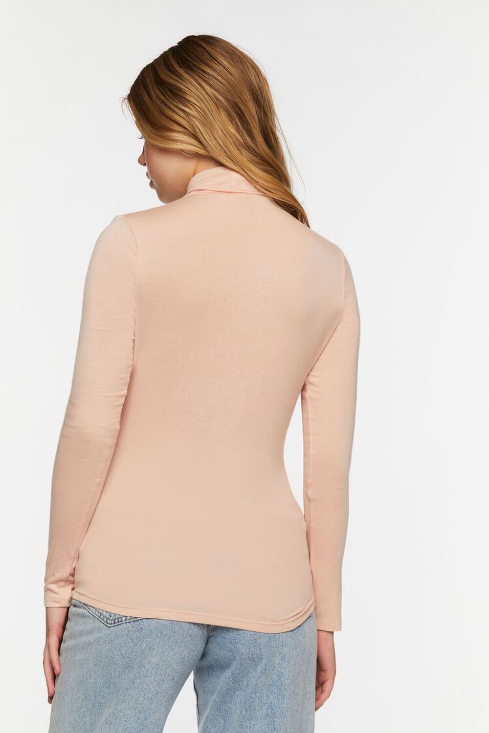 PINK Fitted Long-Sleeve Turtleneck Top, image 3