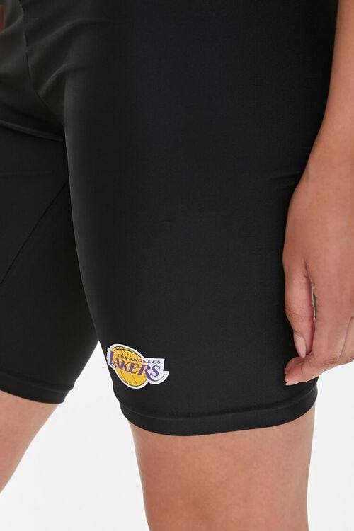 BLACK/MULTI Lakers Graphic Biker Shorts, image 2