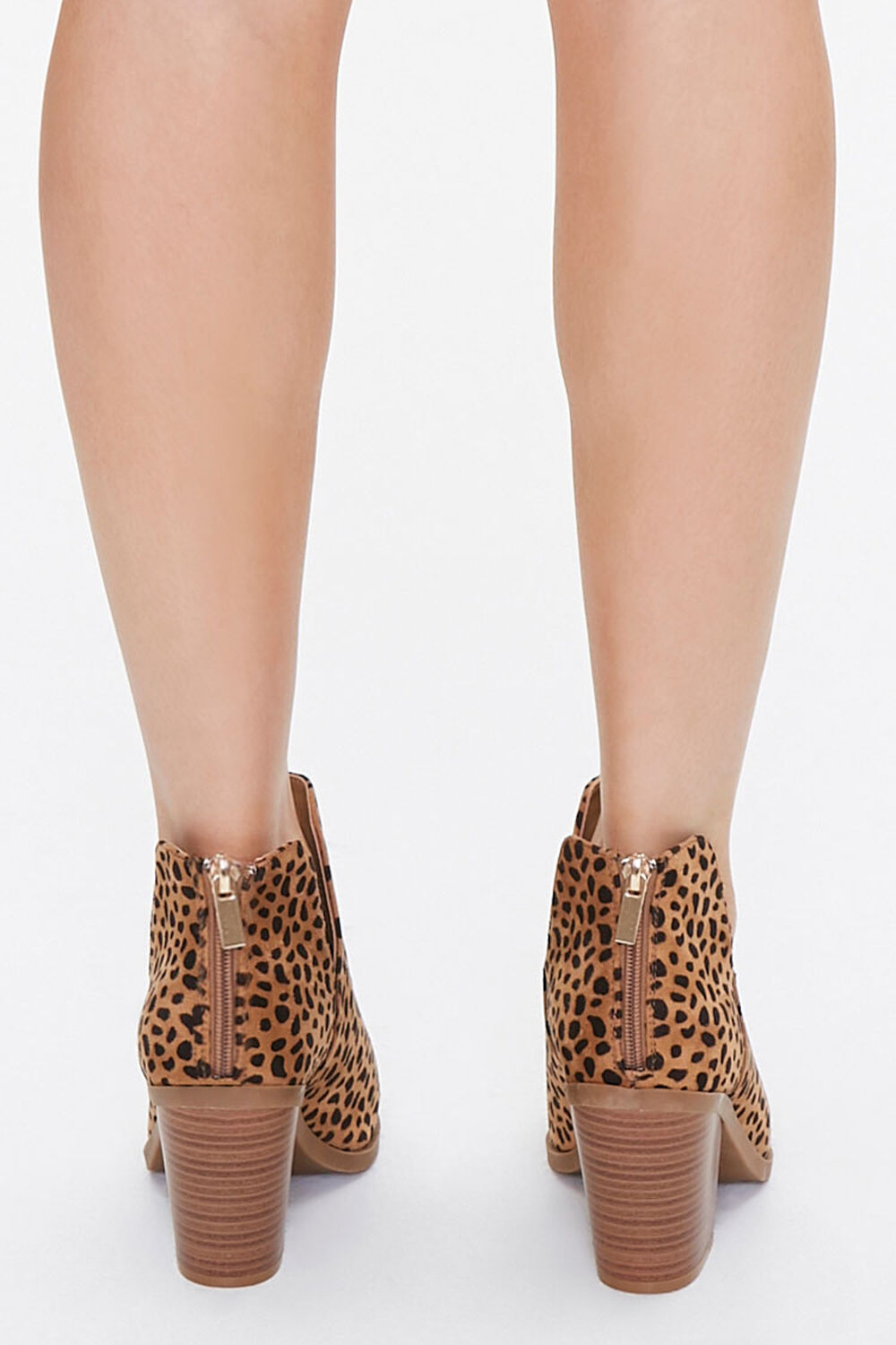 Cheetah Print Block Heel Booties, image 3