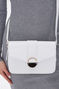 WHITE Faux Leather Crossbody Bag, image 2