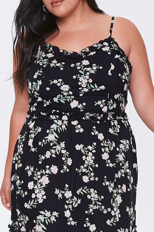 BLACK/MULTI Plus Size Floral Maxi Dress, image 5
