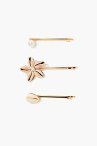 GOLD Cowrie Shell Bobby Pin Set, image 2