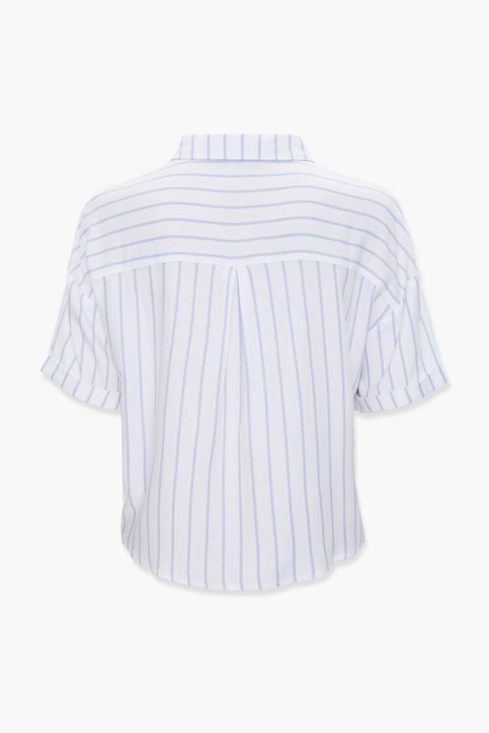 WHITE/BLUE Boxy Pinstriped Shirt, image 2