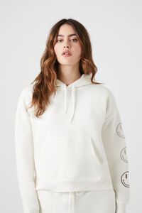 IVORY Embroidered Graphic Hoodie, image 1