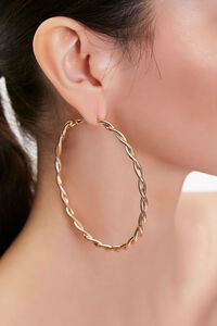 Twisted Hoop Earrings, image 1