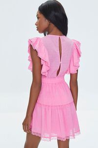 PINK ICING Clip Dot Lace Ruffled Mini Dress, image 3