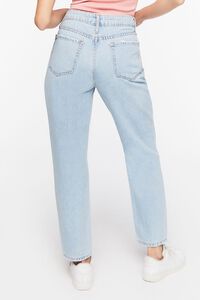 LIGHT DENIM Recycled Cotton Distressed Mom Jeans, image 4