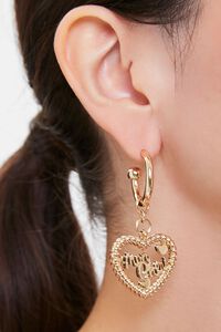 GOLD Mon Cheri Heart Earrings, image 1