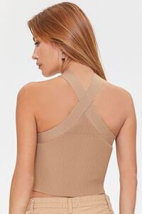 CAPPUCCINO Sweater-Knit Halter Crop Top, image 3