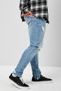 Distressed Ankle-Zip Skinny Jeans, image 2