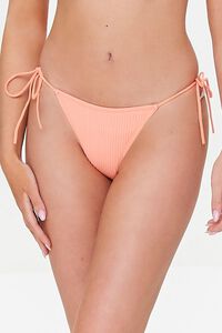 SALMON Seamless Ribbed String Bikini Bottoms, image 4