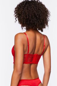 RED Lace Bustier Bra & Panty Lingerie Set, image 3
