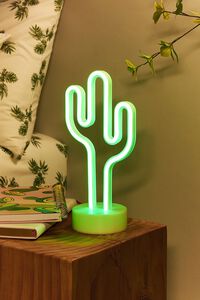 GREEN/BLACK Cactus Neon Table Light, image 1