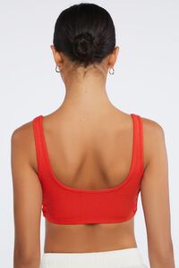 CORAL Ribbed Crisscross Cropped Tank Top, image 3