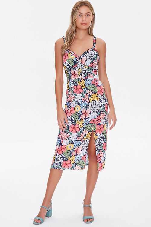 NAVY/MULTI Tropical Floral Print Dress, image 4