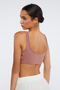 COFFEE Ribbed Crisscross Cropped Tank Top, image 3