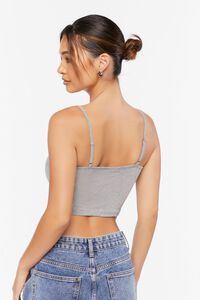 HEATHER GREY Cotton-Blend Cropped Cami, image 3