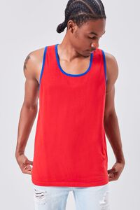 RED/BLUE Contrast-Trim Tank Top, image 1