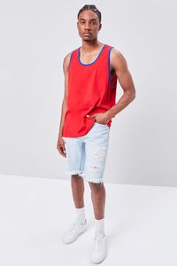 RED/BLUE Contrast-Trim Tank Top, image 4