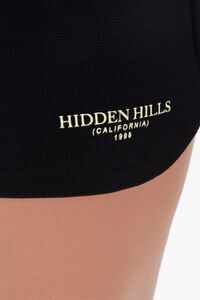 BLACK Waffle Knit Hidden Hills Shorts, image 6