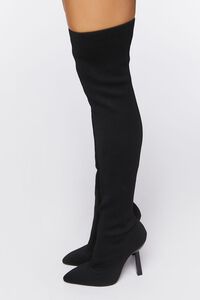 BLACK Over-the-Knee Sock Boots, image 2