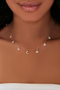 GOLD/CLEAR Star Charm Necklace, image 1