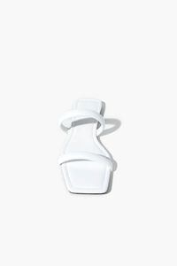 WHITE Dual-Strap Slip-On Sandals, image 4