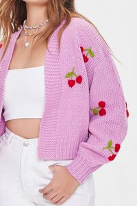 PURPLE/MULTI Cherry Cardigan Sweater, image 5