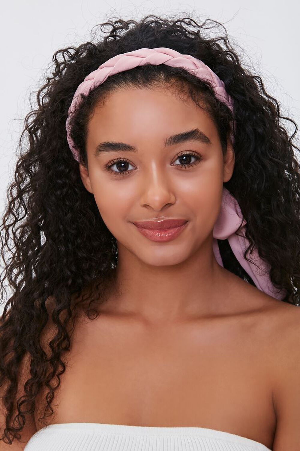 PINK Braided Bow Headwrap, image 1