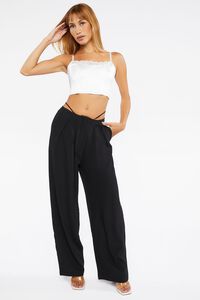 BLACK Cutout High-Rise Relaxed Pants, image 5