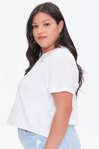 WHITE/LAVENDER Plus Size Be Nice Graphic Tee, image 2