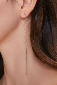 GOLD Anchor Chain Duster Earrings, image 1