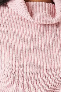 PALE MAUVE Ribbed Turtleneck Sweater, image 5