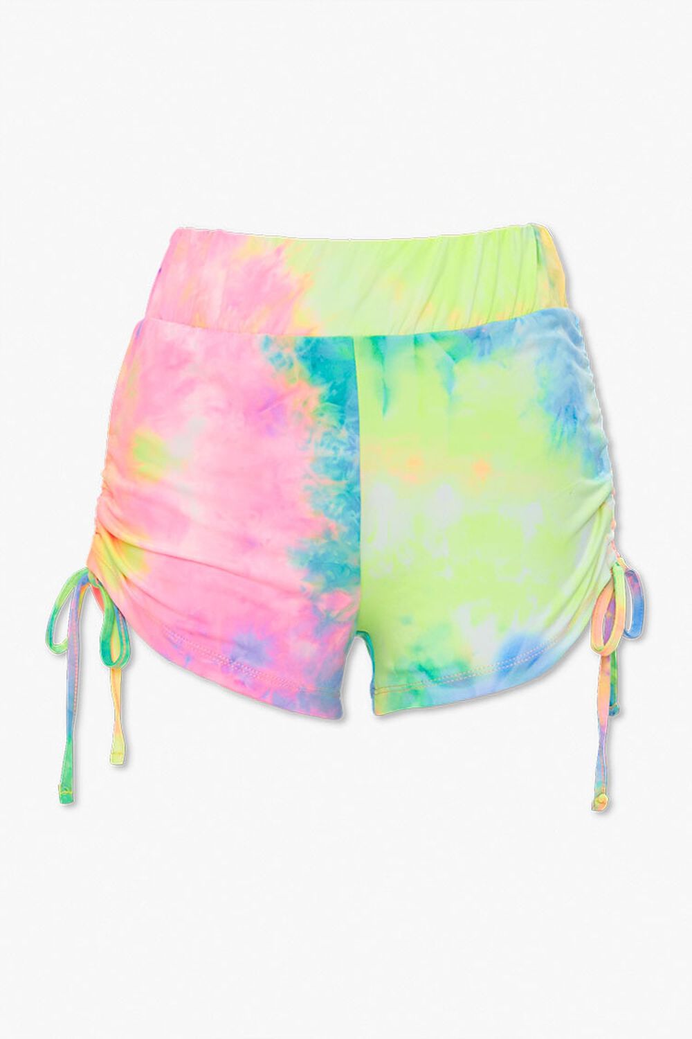 Ruched Tie-Dye Shorts