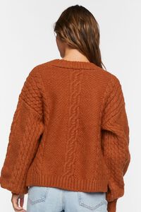 RUST/MULTI Floral Embroidered Cardigan Sweater, image 4