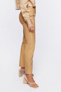 TAN Faux Leather High-Rise Pants, image 3