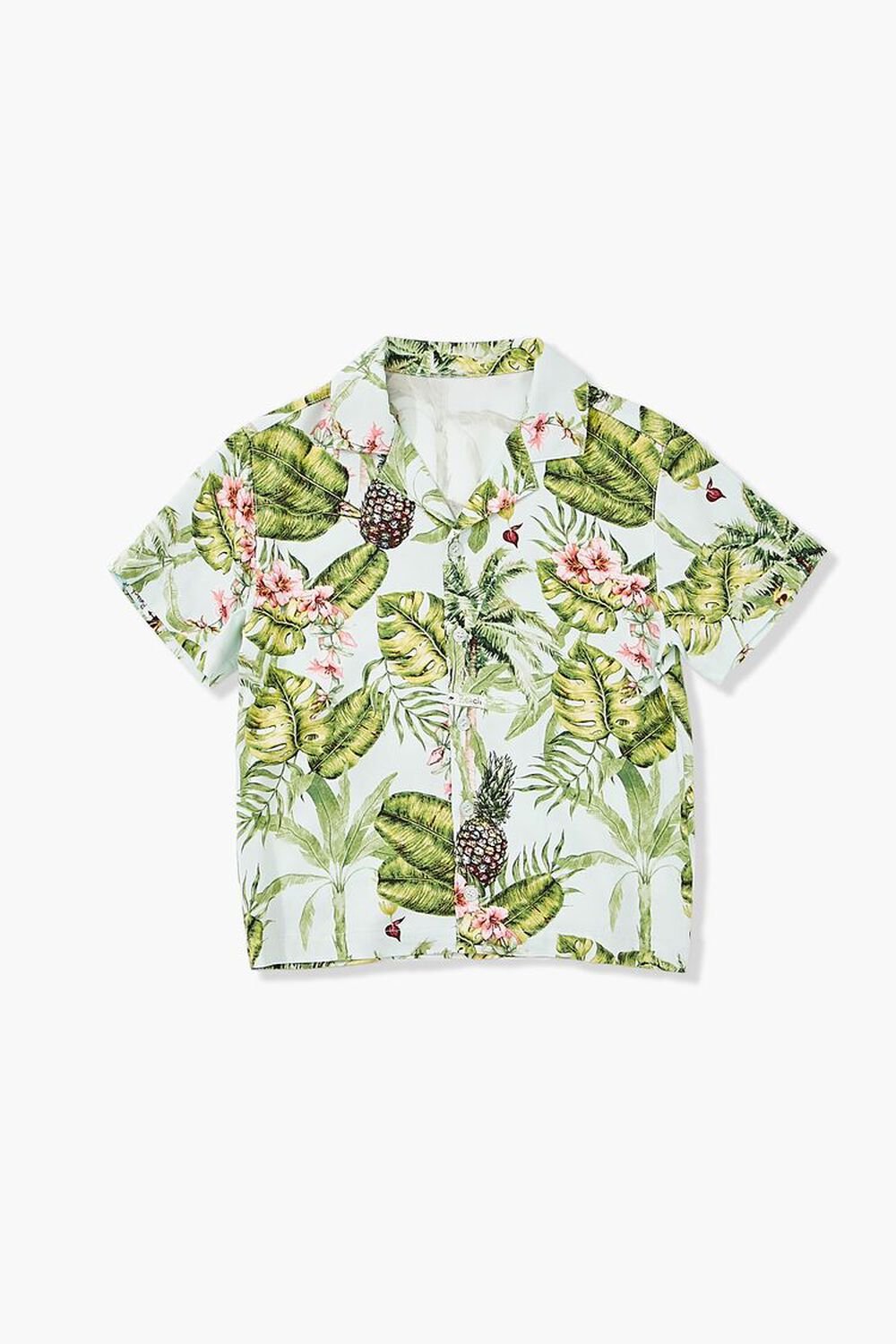 GREEN/MULTI Kids Tropical Print Shirt (Girls + Boys), image 1