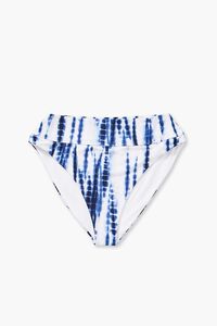 NAVY/WHITE Plus Size Tie-Dye Bikini Bottoms, image 6