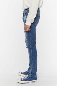 DARK DENIM Distressed Slim-Fit Jeans, image 3