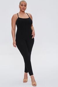 BLACK Plus Size Fitted Cami Jumpsuit, image 5