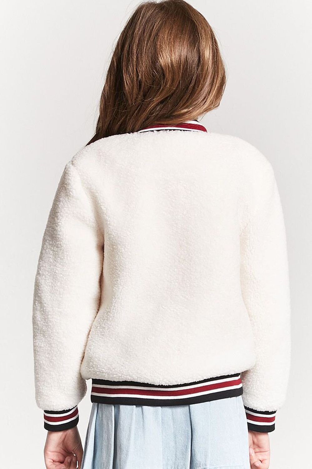 Chanel 21-22FW Varsity Sweater Jacket - Ivory Pink CC / Racer Trim - 34 US 2